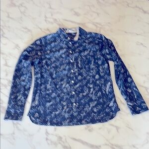 rag & bone Blue and White Blouse